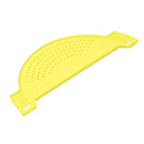 Plastic Drain Basket Wash Rice Fruit Filter Jars Leakproof Baffle (Yellow)