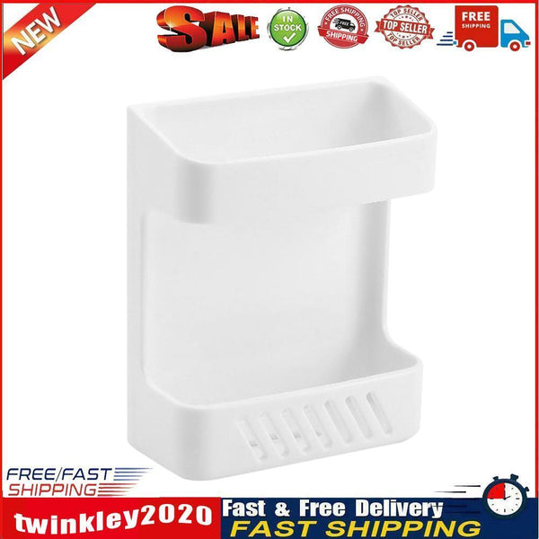 Wall Organizer Adhesive Remote Control Phone Charging Plug Holder (White) Newly