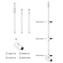 Silicone Ground Brush Light Household Cleaning Brush & Long Handle (Khaki)