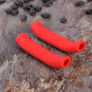 2pcs Brake Handle Lever Covers Scooter Antiskid Handle Protector (Red) Newly