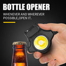 Mini LED Flashlight Keychain Rechargeable Can Opener Camping Work Light (A)