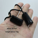Men Women Energy Black Crystal Gem Tourmaline Stone Pendant Necklace Specimen
