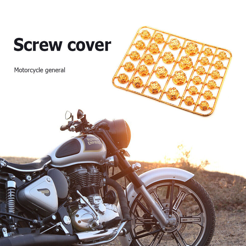 30pcs/Set Motorcycle Screw Cap Cover Head Body Decorative Engine Nut Bolt Cap