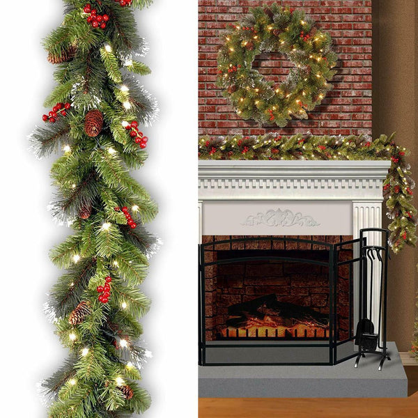 Wreaths Garland Pine Needle Door Hanging Party Ornaments Christmas Wreath