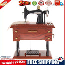 Retro Plastic Metal Sewing Machine Music Box Mechanical Jewelry Box (LJ-11)
