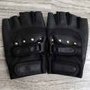 Accessories Motor Ride Driving Fingerless Punk Glove Gloves Leather Mittens
