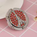 Portable Metal Foldable Bag Hook Handbag Holder Purse Hanger (CAFR03 Red)