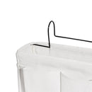 Bedside Caddying Storage Bag Hanging Organizer for Dorm Bed Rails (White) Newly
