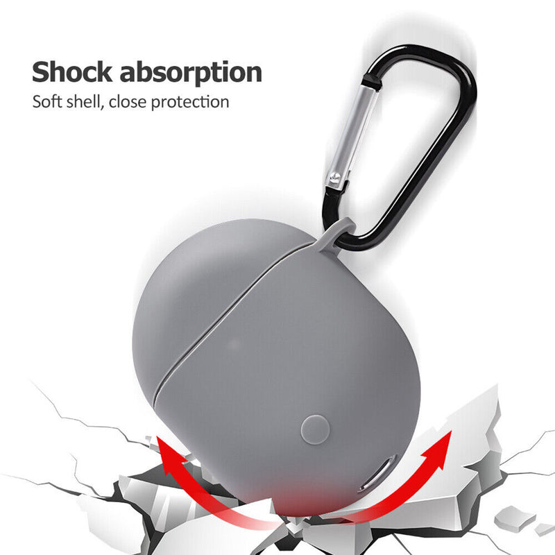 For Redmi AirDots 3 Pro Silicone Protective Case Cover with Keychain (Grey)