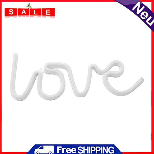 Romantic Love Letters LED Night Light USB Charging Home Neon Lamp by WNZZ