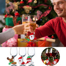 Decor Christmas Cup Ring Christmas Cup Decoration Rings Wine Glass Pendants