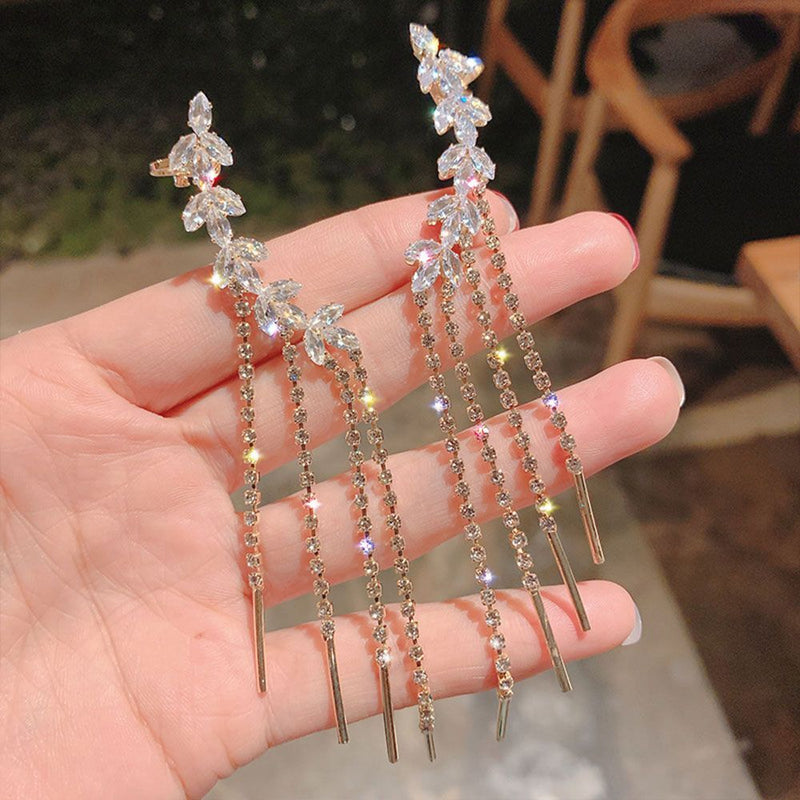 Women's Jewelry Tassel Ear Cuff Earrings Chain Ear Clips Cartilage Clip