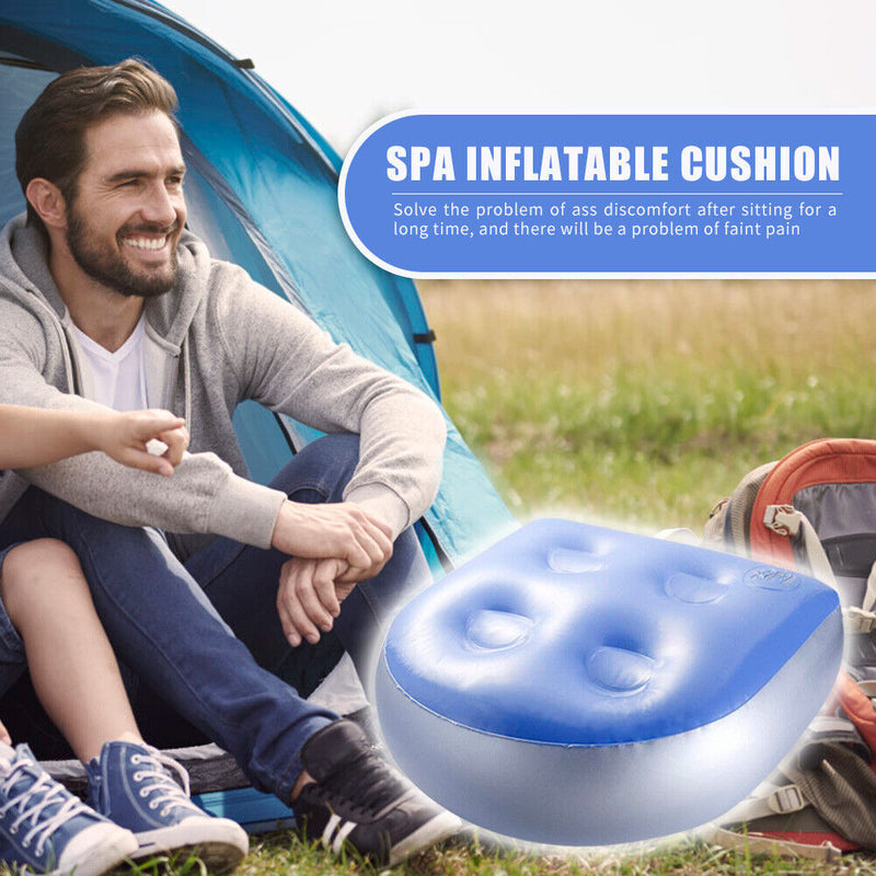 Portable Inflatable Spa Cushion Water Injection Outdoor Camping Massage Seat Pad