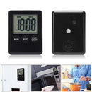 Thin LCD Digital Screen Kitchen Timer Cooking Countdown Alarm Clock (Black)