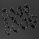 12pcs/Set Reusable Vegetable Stainless Steel Mold Cake Biscuit Baking Mould