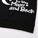 Kids Baby Boys Girls To The Moon Printed Long Sleeve Sweater Tops Clothes