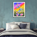 5D Kit Rhinestone DIY Colorful Dragonfly Full Round Drill Diamond Painting Cr