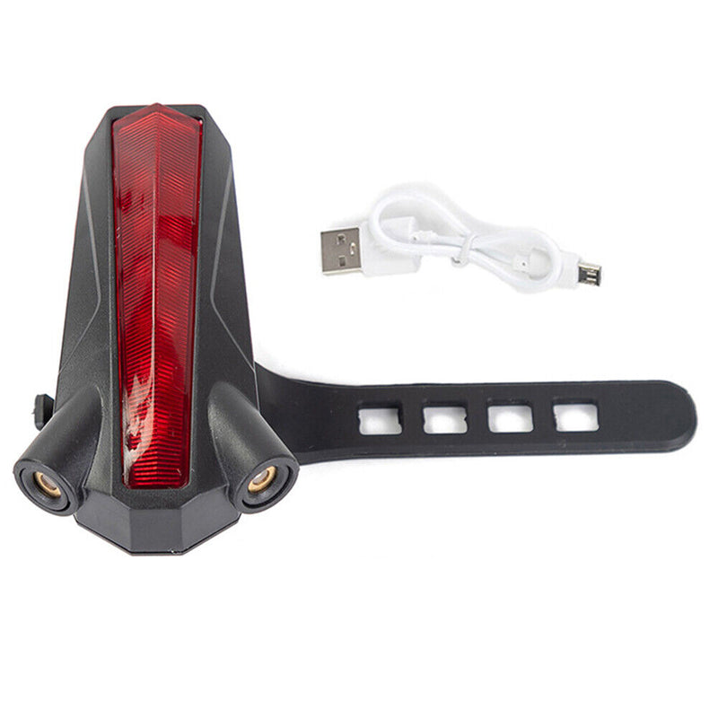 LED Bicycle Rear Light USB Rechargeable Bicycle Rear Light Safety Warning