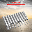 10pcs CR-V Torx Bits Set T3 T4 T5 T6 T7 T8 T9 T10 T15 T20 Mobile Repair Bit