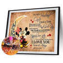 5D Cartoon Mouse Letter Kit Full Square Drill Rhinestone DIY Diamond Painti