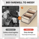 Cloth Drawer Organizer 3pcs Closet Box for Leggings Jeans (7 Cell Grey) Newly