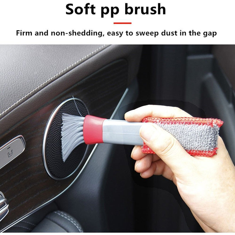 Window Microfiber Double Ended Vent Cleaning Tools Dirt Ornament Car Dust Brush