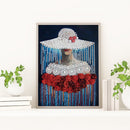 5D Diamond Painting Kit Girl Partial Special Shape Drill Rhinestone DIY Wall