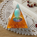5cm Orgonite Pyramid Heal Chakra Crystal Stone Energy Orgone Generator (C) Newly