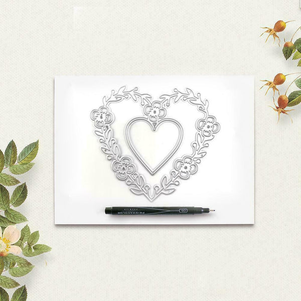 Love Lace Cutting Dies Stencil DIY ScrapbookingAlbum Embossing Template K5T9