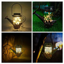 2PCS Solar Lantern Outdoor 20 LEDs Hanging Watering Can Fairy Lights