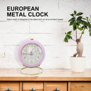 Analog Alarm Clock Light Emitting Silent Non Ticking Clock for Kid (Pink)