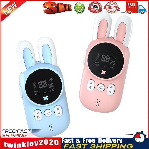 Portable Handheld Walkie Talkie Radio Transceiver Interphone (Pink Blue) Newly