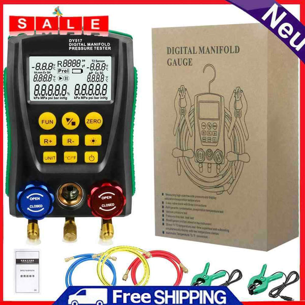 DY517A Pressure Gauge Refrigeration Digital Vacuum Pressure Leak Manifold Tester
