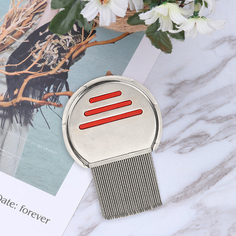 Head Lice Treatment Nit Free Comb with Rounded Tip Super Density Teeth Brush