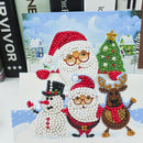 Santa Claus 5D DIY Special Shape Part Drill Diamond Greeting Card (HK204)