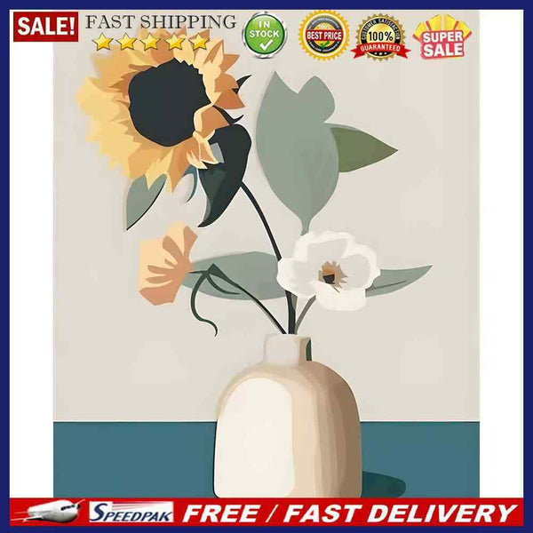 11CT Full Cross Stitch Fresh Sunflower DIY Printed Wall Art Home Decoration G