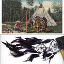 Purple Feather Bead Catcher Feathers Wall Hanging Dream House Car Decor Ornament