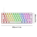 T60 Mechanical Gaming Keyboard Blue Switch 62 Key Keyboard for PC (White)