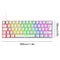 T60 Mechanical Gaming Keyboard Blue Switch 62 Key Keyboard for PC (White)