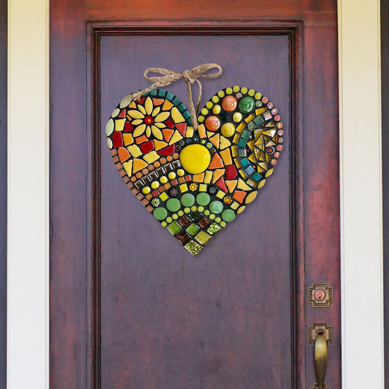 Heart-Shaped Art Crafts Pendant for Front Door Window Lovely Hanging Statue