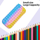 Decompress Press Bubble Pencil Case Kid Storage Stationery Box (Colorful) Newly