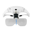 Bright Magnifier Jeweler With 5 Lens Magnifying Glass LED Light Head Loupe