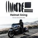 27pcs Cycling Helmet Inner Pads Kit Sealed Sponge for Motorcycle (Black) Newly