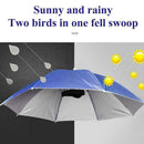 Foldable Sun Rain Umbrella Hat Headwear Cap Head For Fishing W6C1