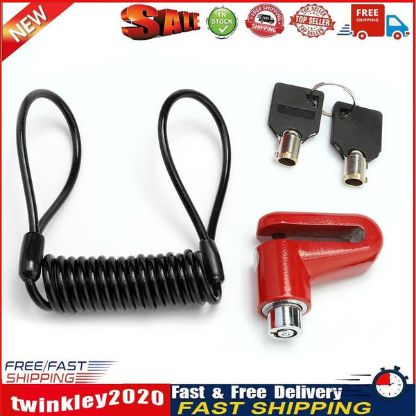 Anti-Theft Disc Brakes Lock w/ Steel Wire for M365 Scooter (Black+Red) Newly