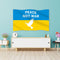 Peace Dove Banner Peace Not War Polyester Hanging Flags for Garden Decor