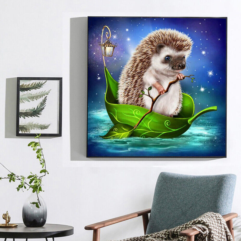 Hedgehog DIY Full Drill Round Diamond Painting Kit Mosaic Craft Home Decor