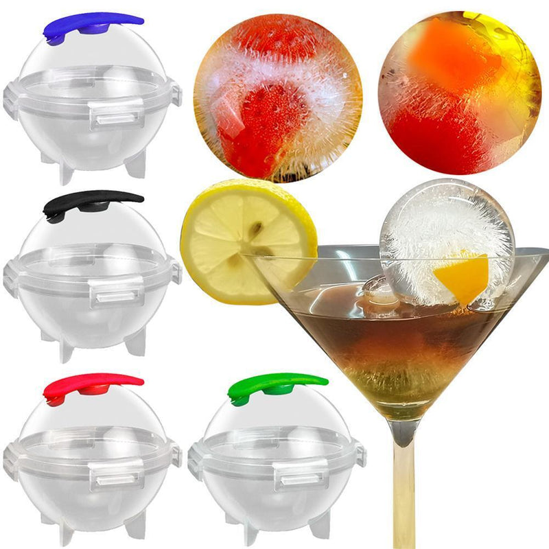 20pcs Round Ball Ice Cube Mold Maker DIY Sphere Ice Ball Device with Funnel