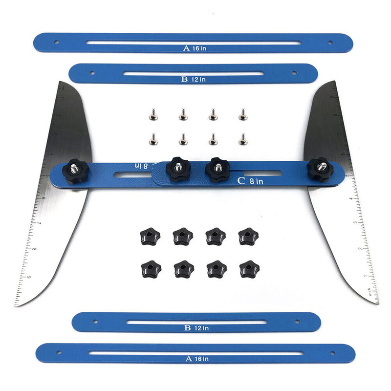 Stair gauge measuring ruler for stair steps partitions