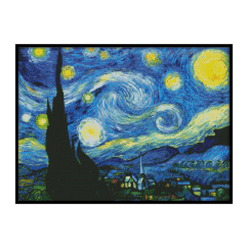 Van Gogh Sky Full Cross Stitch 11CT Counted DIY Embroidery Home Decoration Gifts
